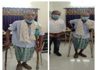 समाज कल्याण विभाग ने ग्राम पंचायत सड़क परसूली के बुजुर्ग को आधे घंटे के अंदर सहायता की