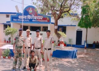 चोरी कर ले गये मोनो ब्लॉक सिंचाई पम्प चोर को गिरफ्तार कर भेजा गया जेल,