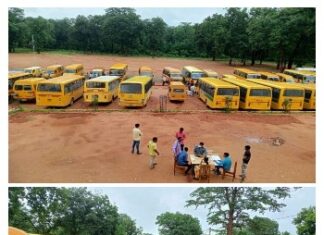 TRAFFIC POLICE और RTO ने की स्कूल बसों के फिटनेस की जांच कराकर , बस संचालकों को दी जरूरी समझाइश