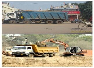 गरियाबंद जिले में अवैध रेत खनन व परिवहन रात में जारी, जिले मे पदस्थ जिला खनिज अधिकारी कार्यवाही करने मे उदासीन, सरकारी खजाने मे मिलने वाली करोड़ो रूपये का रायल्टी को लगा गये चूना