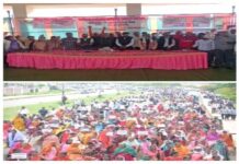 अनियमित कर्मचारी जंगी प्रदर्शन कर मुख्यमंत्री के नाम ज्ञापन सौंपा