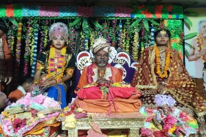 सेमरढाप छत्तीसगढ़ भागवत कथा अन्तर्गत श्री कृष्ण रूक्मणी विवाह पर भव्य बारात निकाली गई