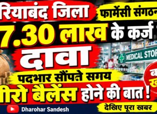 गरियाबंद जिला फार्मेसी संगठन में ₹7.30 लाख के कर्ज का दावा, पदभार सौंपते समय जीरो बैलेंस होने की बात