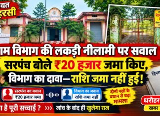 रेशम विभाग की लकड़ी की नीलामी पर सवाल, सरपंच बोले ₹20 हजार विभाग में जमा किए, विभाग का दावा राशि जमा नहीं हुई